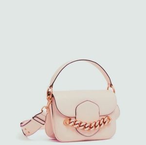 Tory Burch RARE Jessie Blush Pink Leather crossbody purse